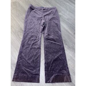 Women's Boden Purple Velour Wide Leg Pant Size 18